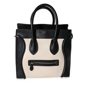 Celine Tricolor Leather & Suede Mini Luggage Tote